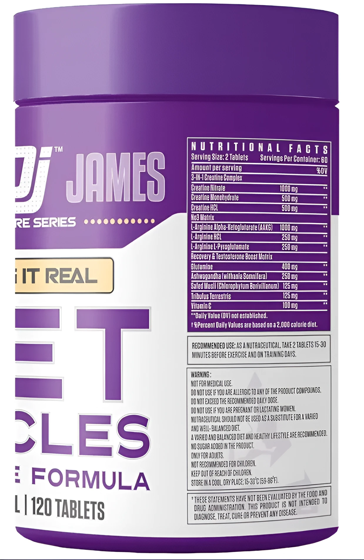 Dennis James GET MUSCLES 120 Tab view 3