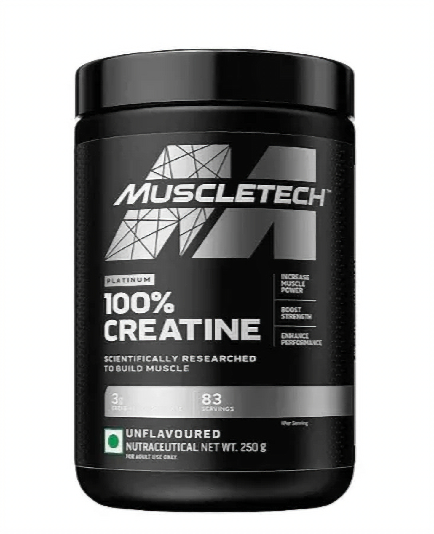 MuscleTech Platinum 100% Creatine — 250g (83 Servings)