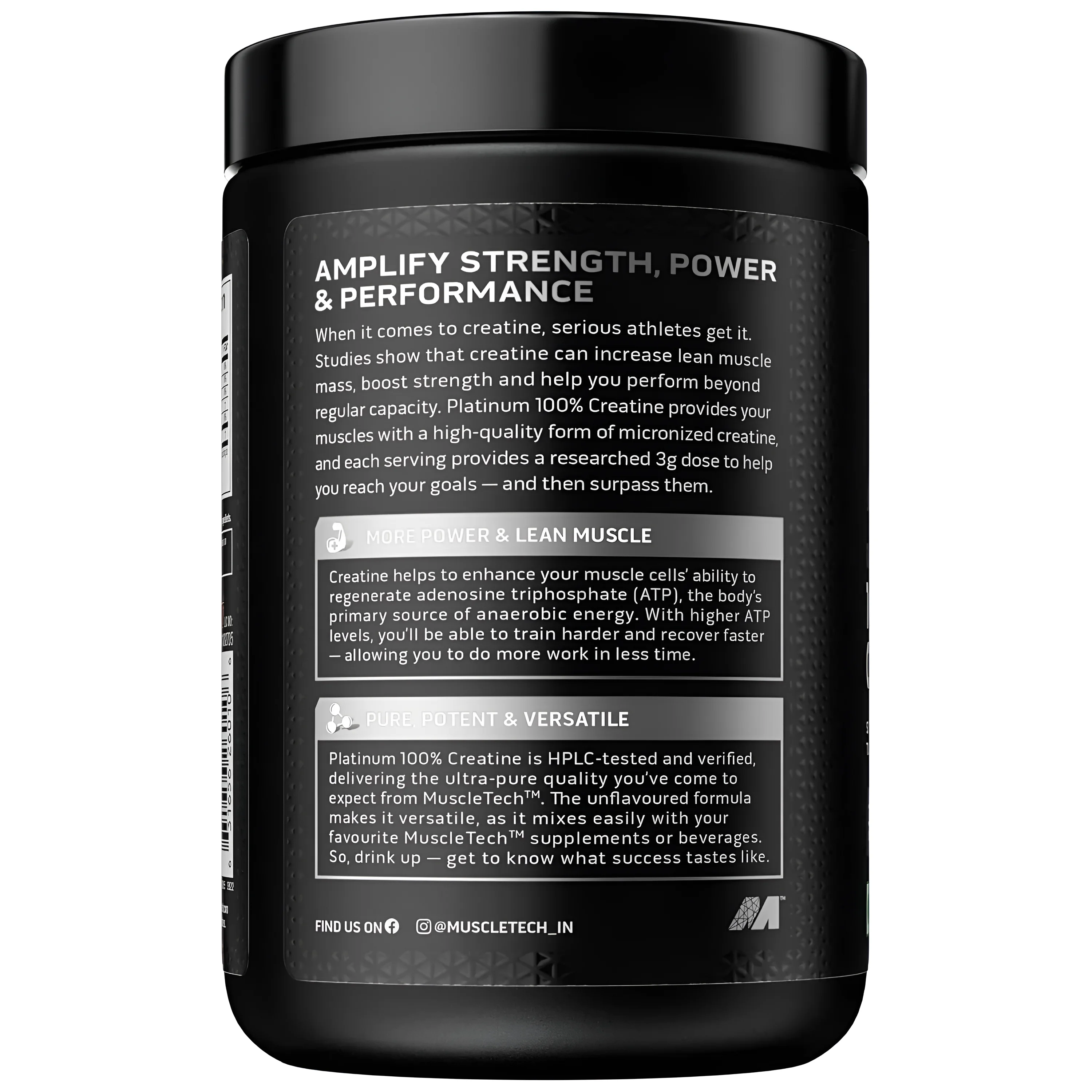 MuscleTech Platinum 100% Creatine — 250g (83 Servings) view 3