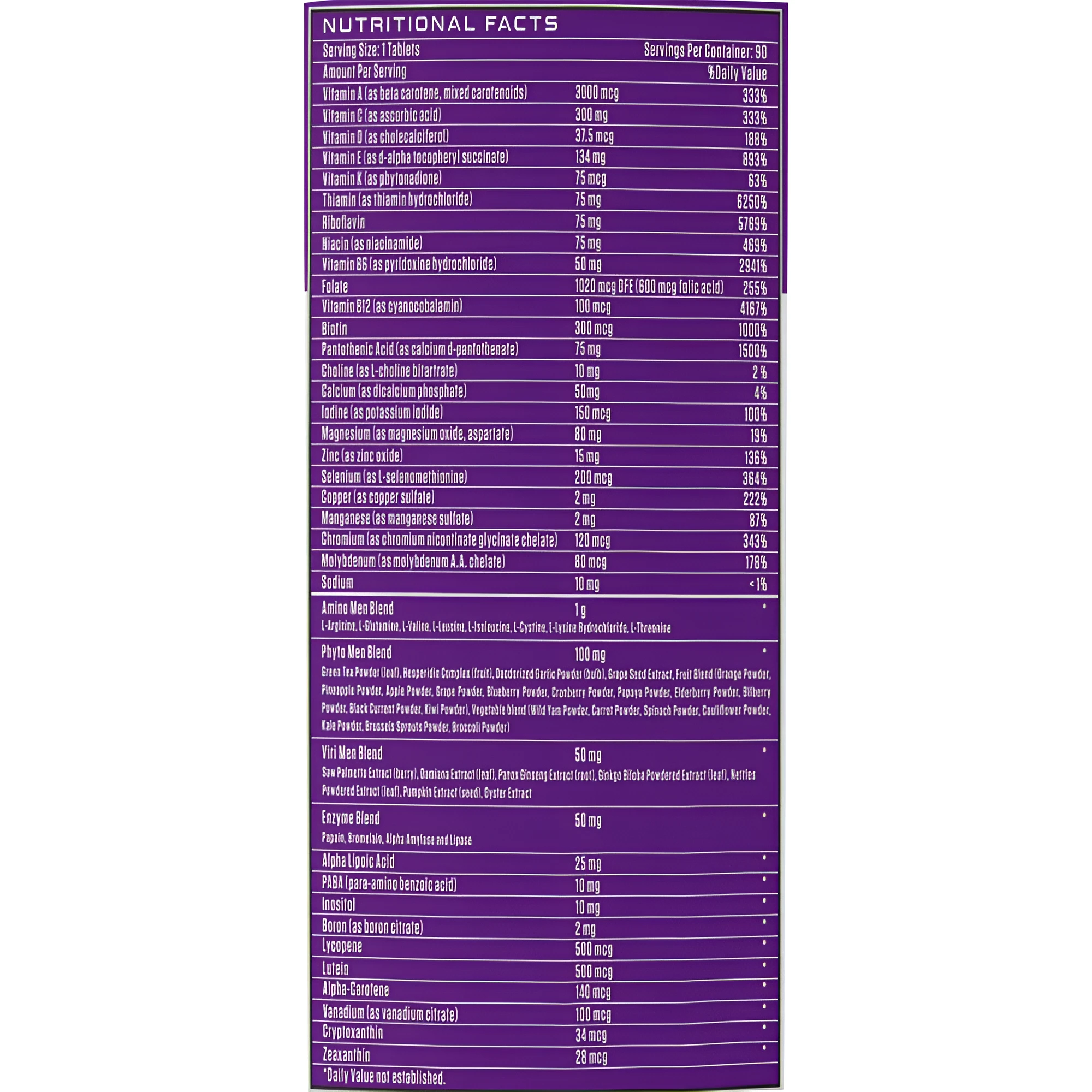 Dennis James MULTIVITAMIN 90 Tab view 2