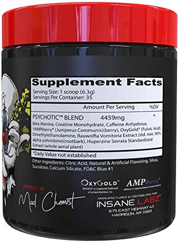 Insane Labz PSYCHOTIC (Pre-Workout) view 3